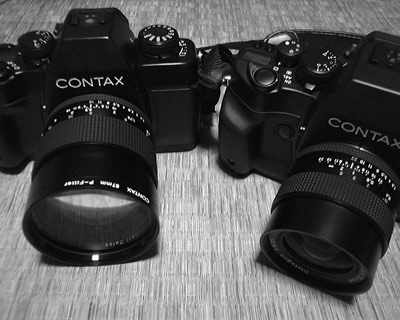 Photo: two contax cameras