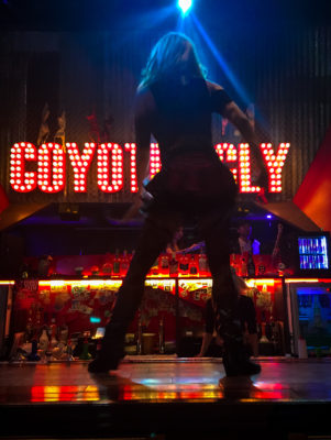 Photo: “Countertop dancing at Coyote Ugly.”